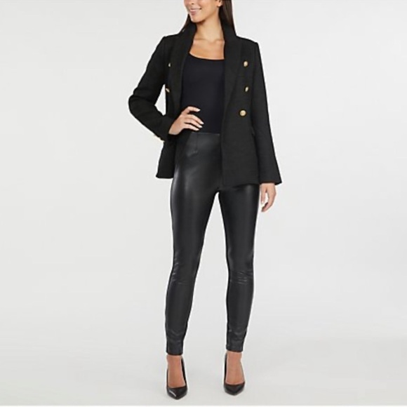 Ellen Tracy Vegan Faux Leather Pant - Picture 1 of 13